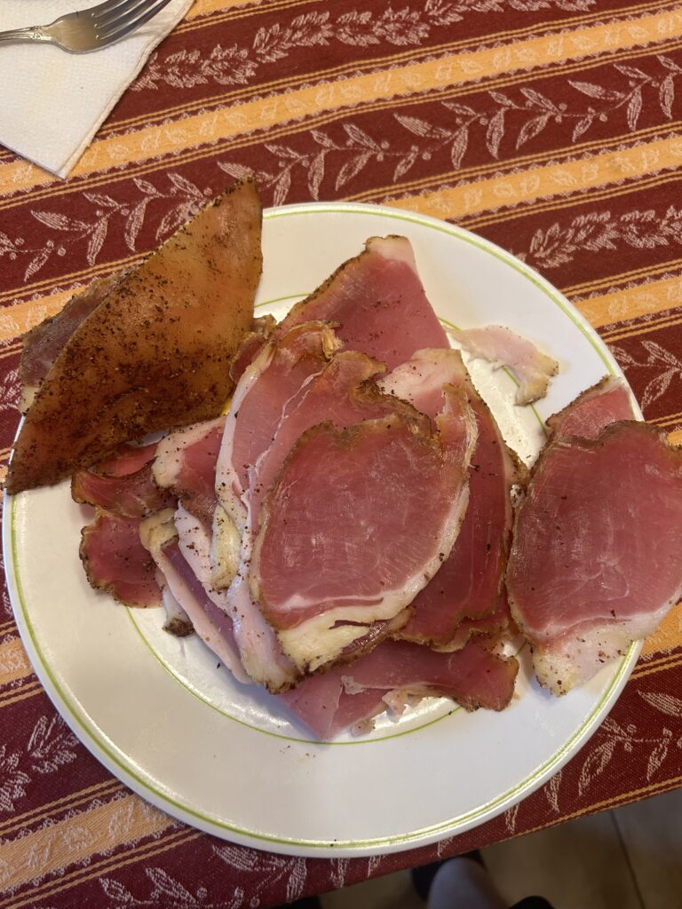 Plate of Sliced Prosciutto