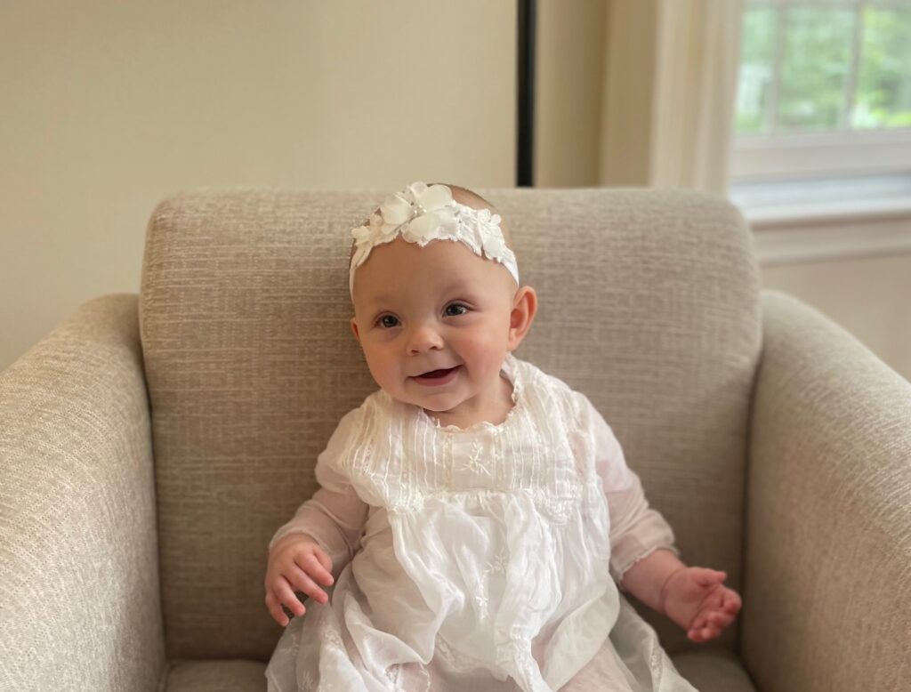 Jenn's Baby in Cute White Dress