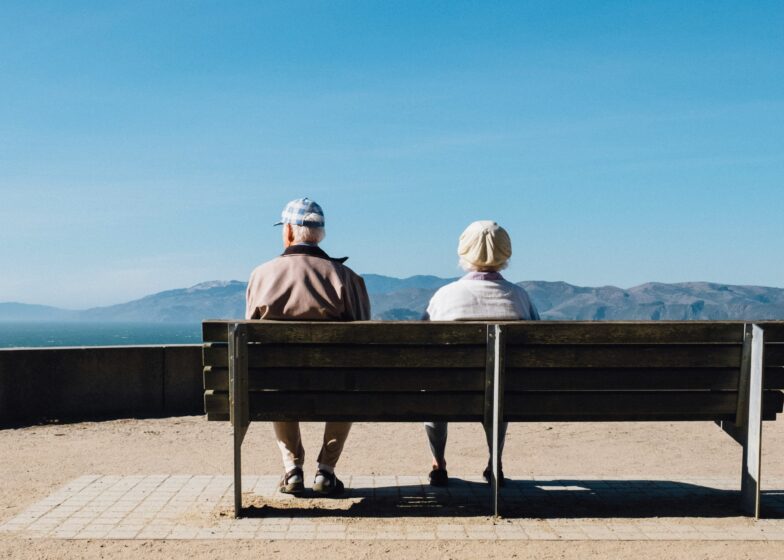 Old Couple by the Bench