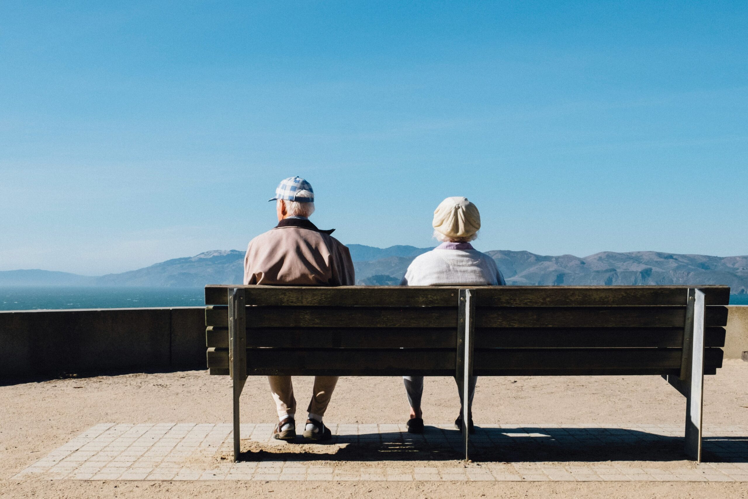 Old Couple by the Bench